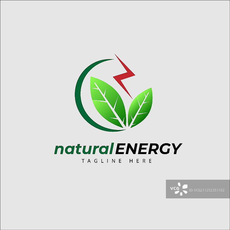 绿色自然能源标志设计叶概念图片素材