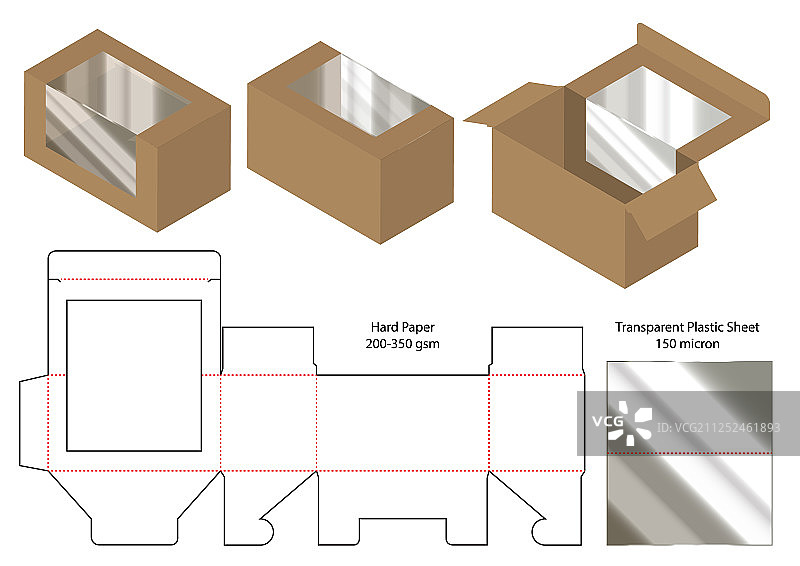 盒包装模切模板设计三维模型图片素材