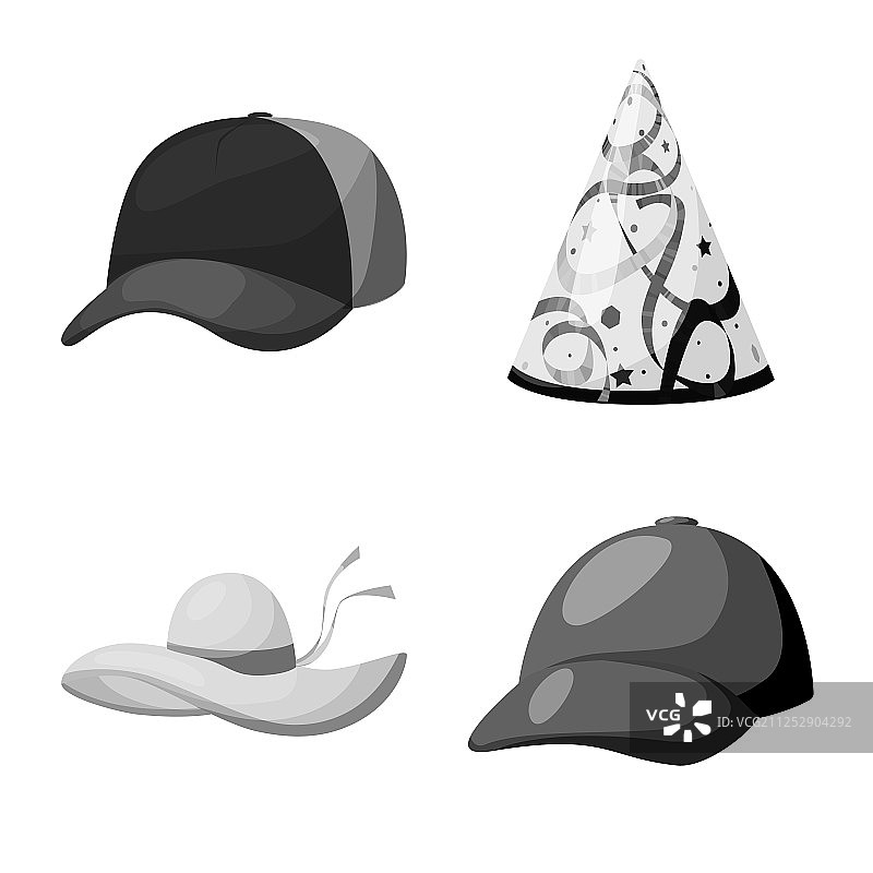 设计帽子和头盔标志集帽子图片素材