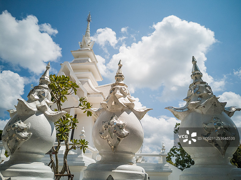 泰国清迈白庙旅游景点图片素材