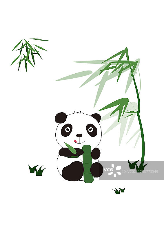 熊猫吃竹子图片素材