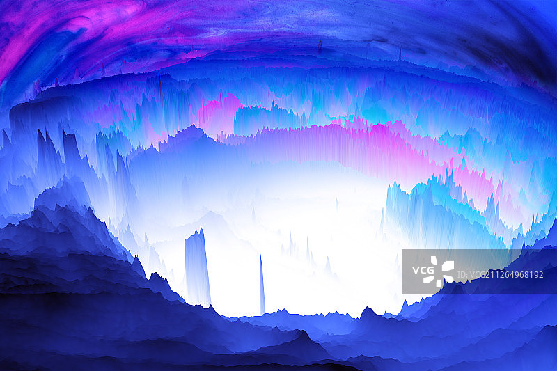 多彩绚丽三维山体峡谷抽象背景图图片素材