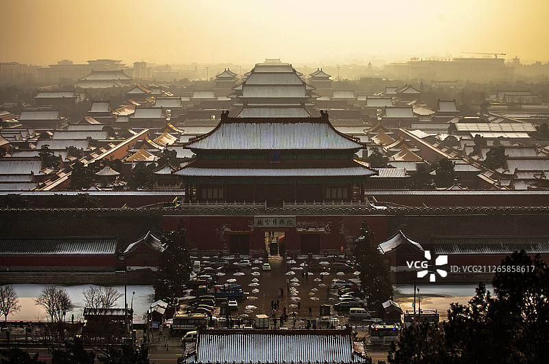 雪后的北京紫禁城图片素材