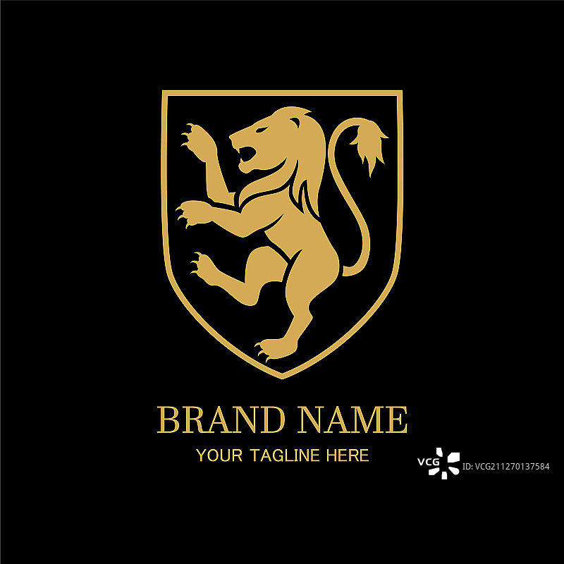 皇家狮子标志设计模板图片素材