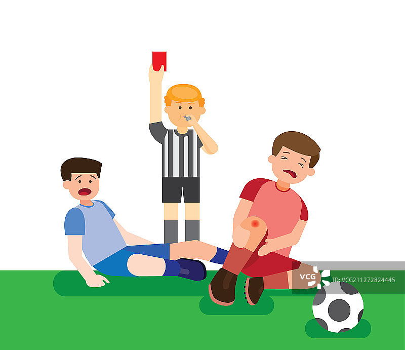 足球运动员铲球被罚红牌图片素材
