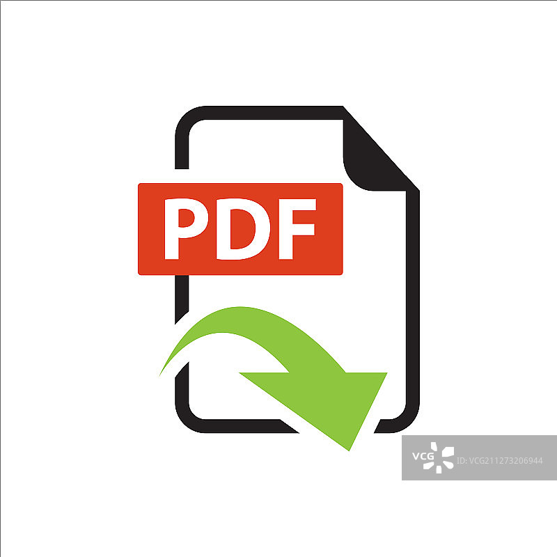 平面标志PDF下载图标按钮隔离图片素材