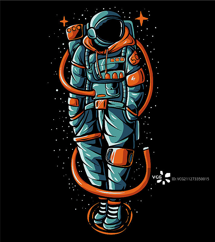 宇航员穿着街头衫图片素材