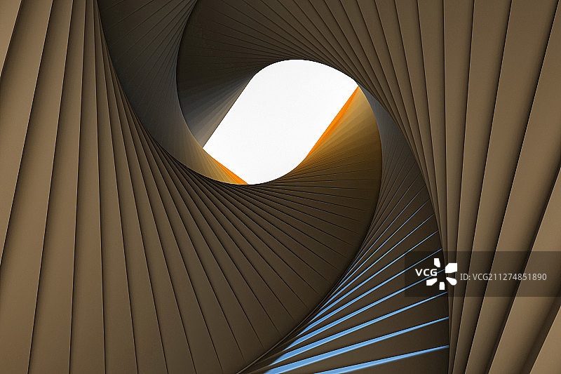 3D简洁抽象隧道背景空间图片素材