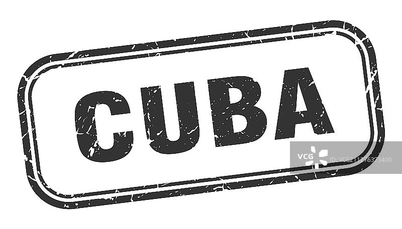 古巴邮票古巴黑垃圾孤立标志图片素材