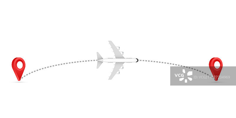 飞机路线路径图标飞机飞行路线图片素材