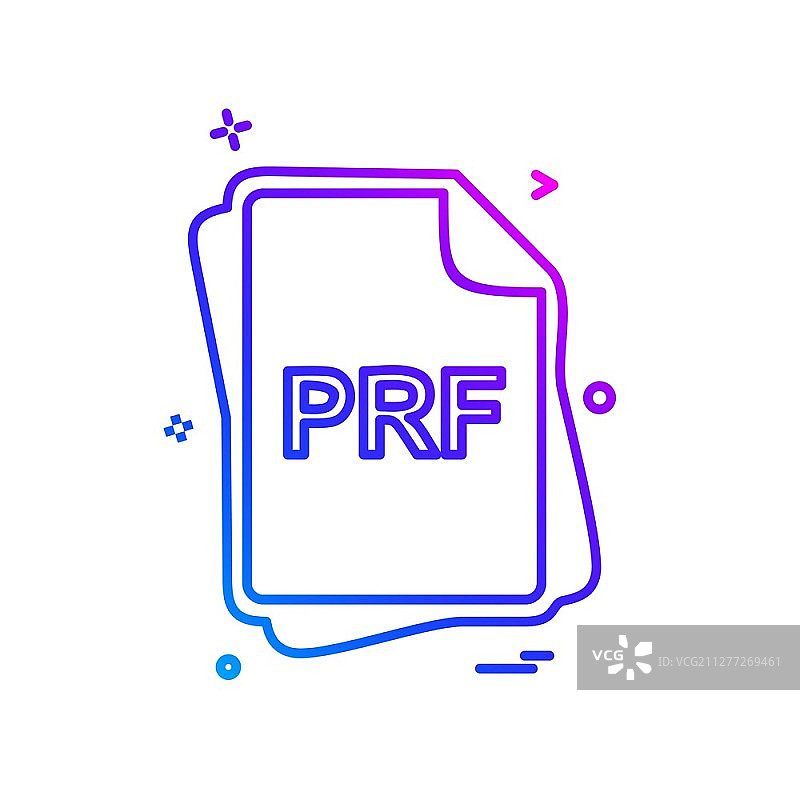 PRF文件类型图标设计矢量图片素材
