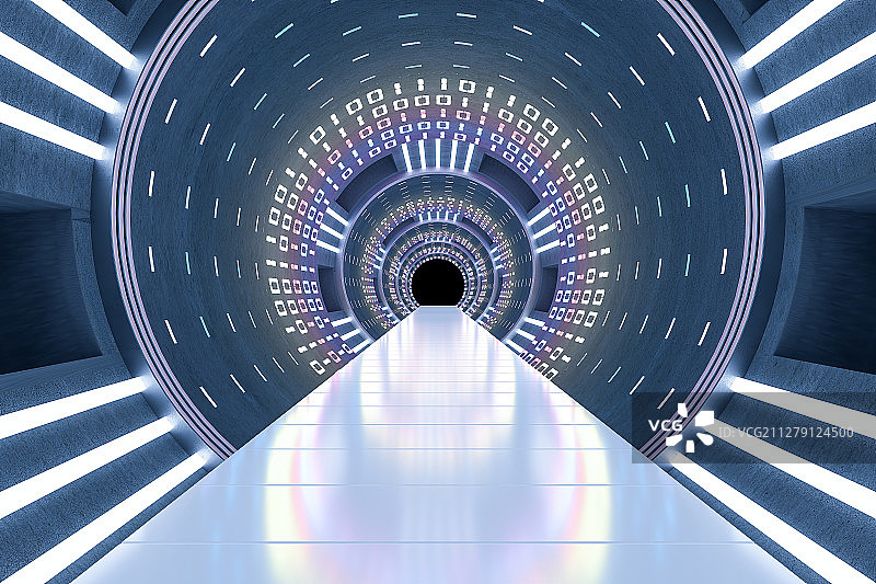 3D未来隧道图片素材