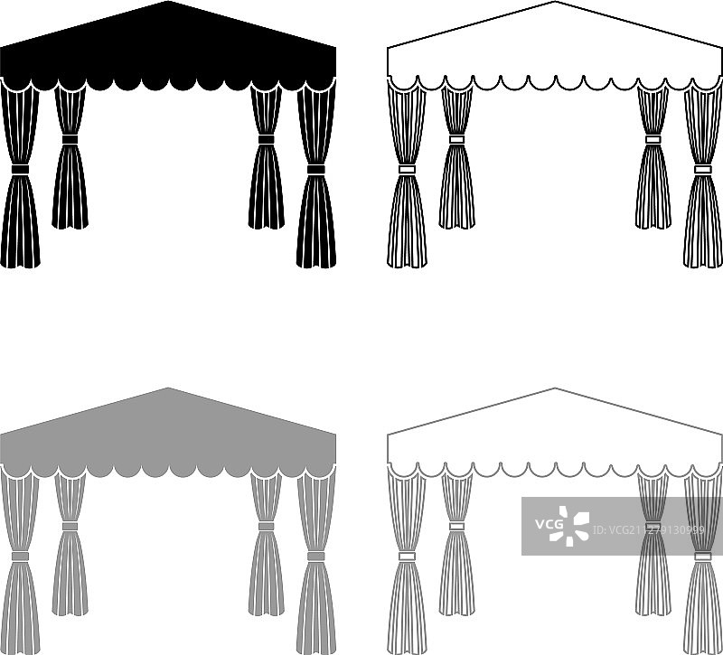 雨棚为临时性帐篷，用于商业凉亭遮阳篷图片素材