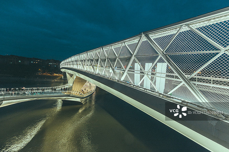 五岔子大桥夜景图片素材