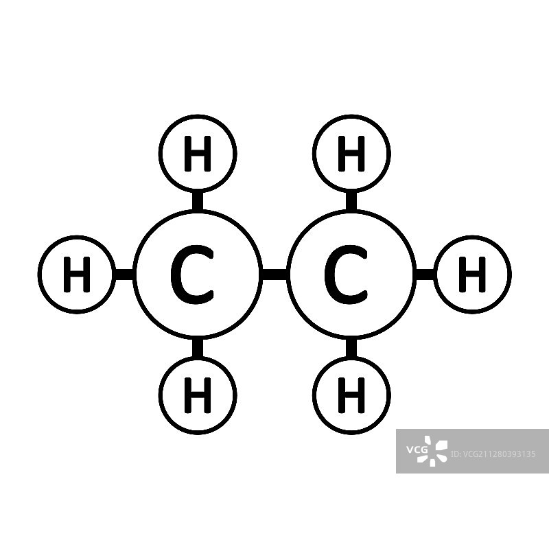乙烷分子图标图片素材