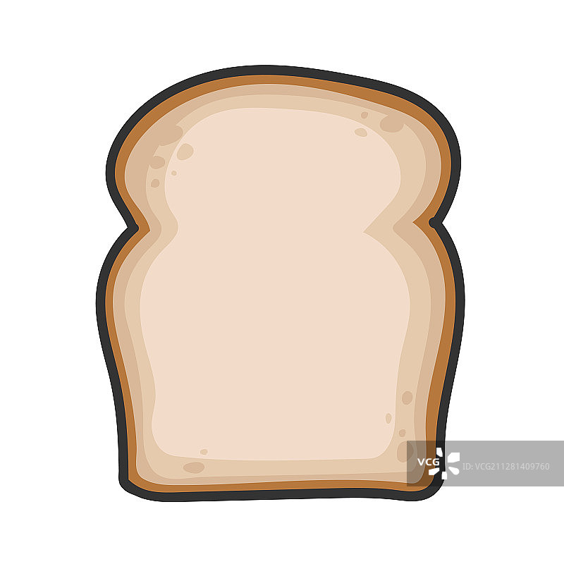 切片白面包设计图标图片素材
