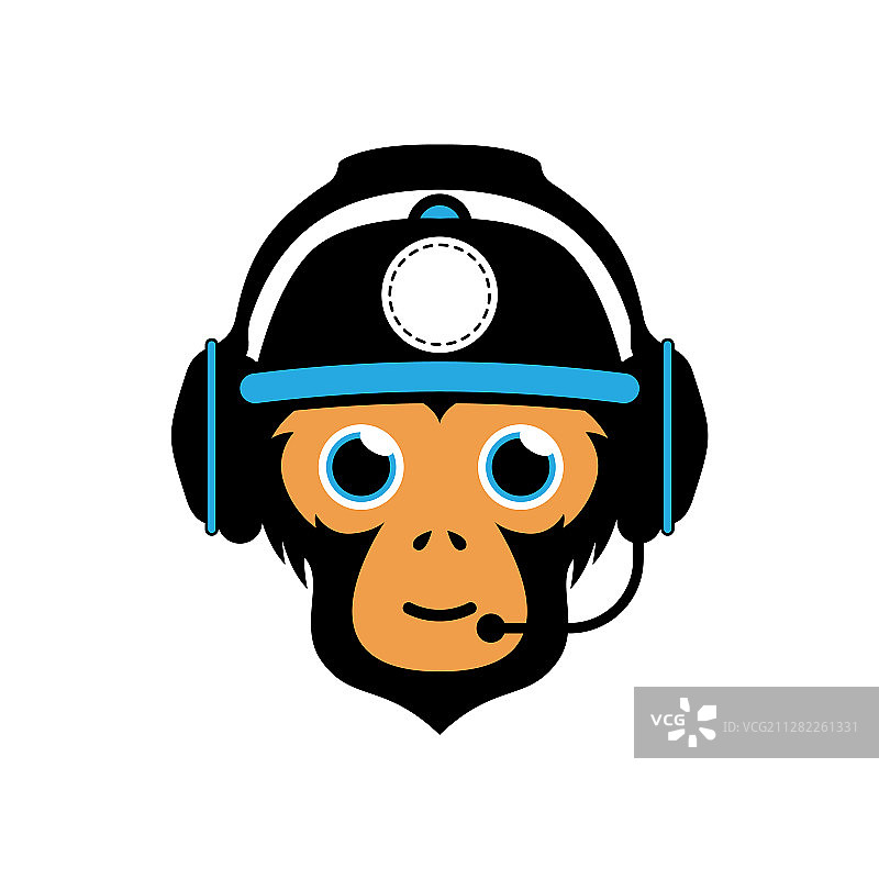 猴子播客的吉祥物标志人物图片素材
