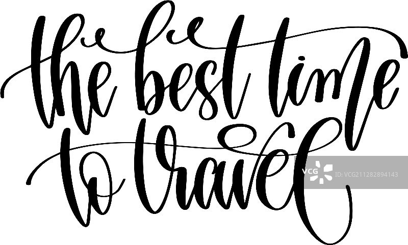 旅行的最佳时间-旅行刻字图片素材