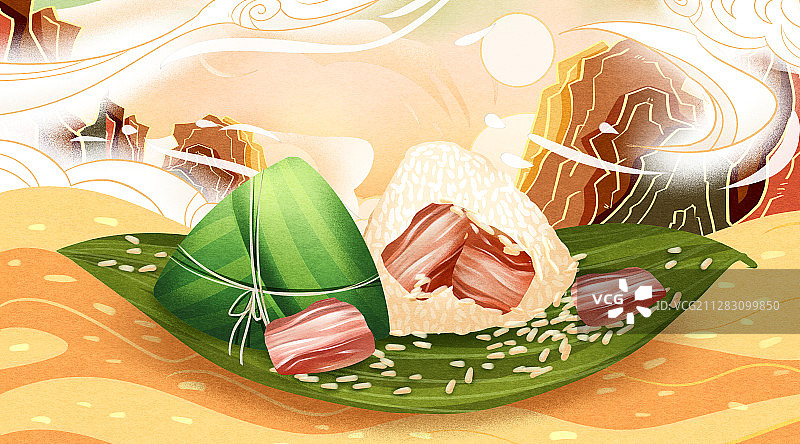 中国传统节日端午节粽子插画图片素材