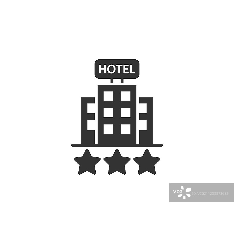 酒店三星级标志图标在公寓式客栈图片素材