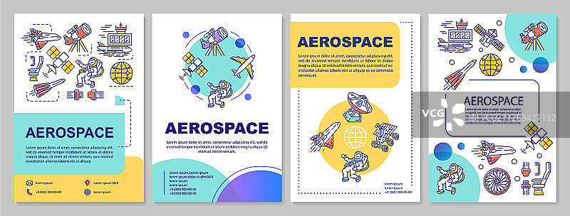 航空航天工业模板布局传单小册子图片素材