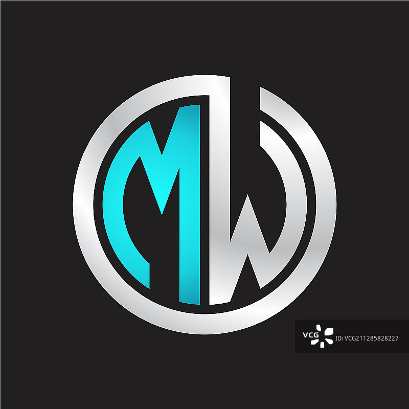 Mw最初的标志链接圆字母图片素材