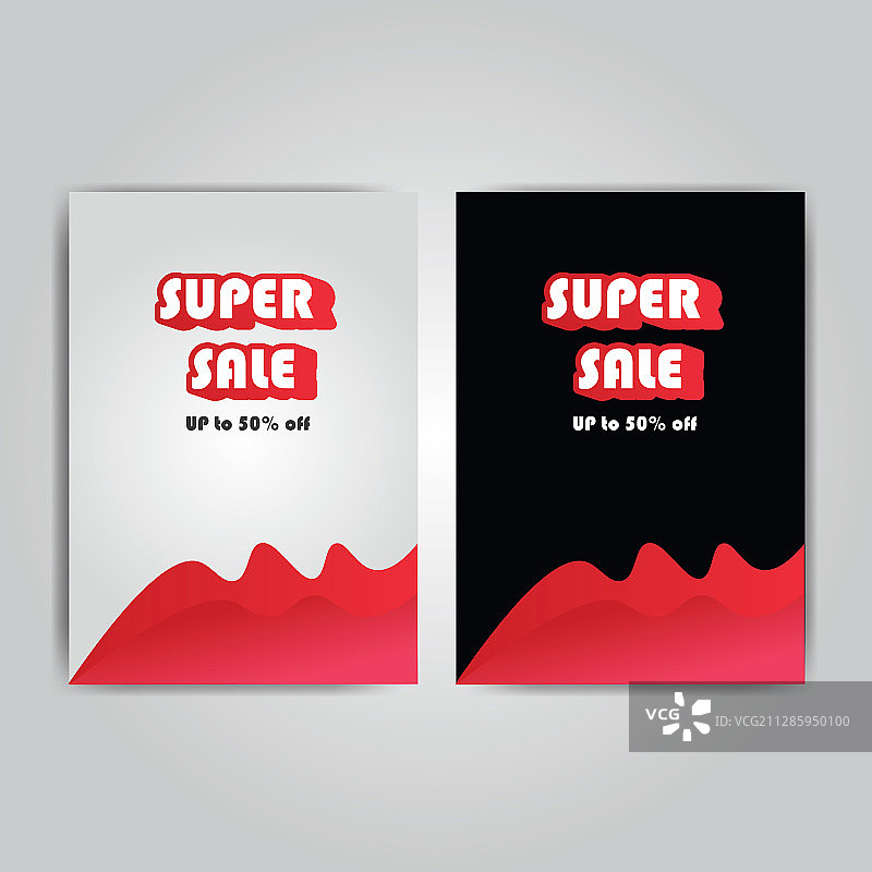 超级销售传单在白色和黑色的选择设计图片素材