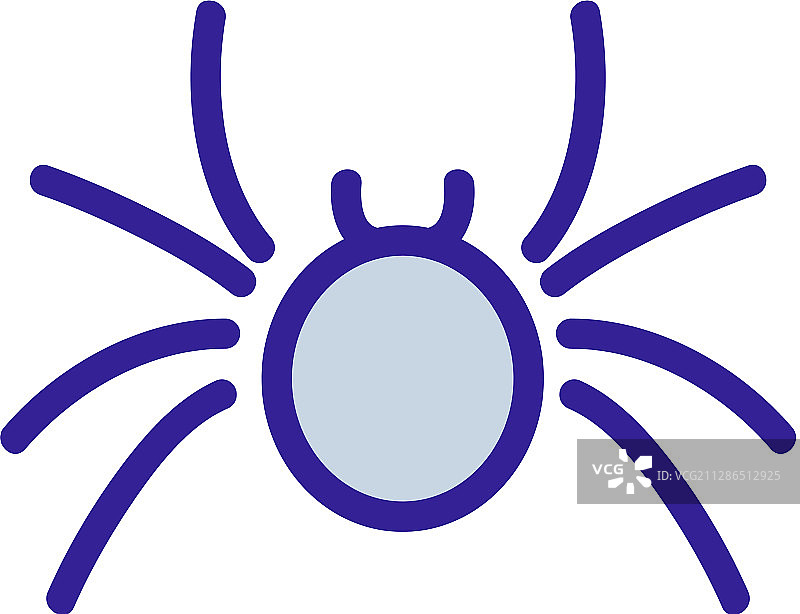 蜘蛛图标孤立轮廓符号图片素材