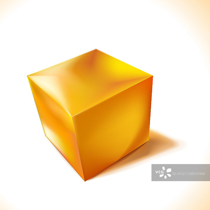 模型空白光滑的金色或黄色立方体或图片素材