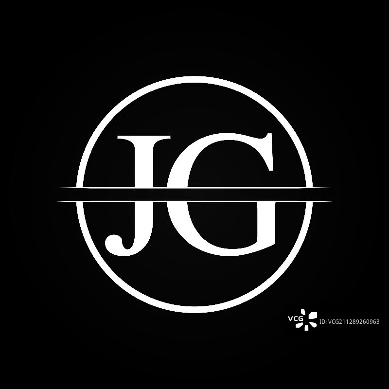 Jg字母型标识设计模板摘要图片素材