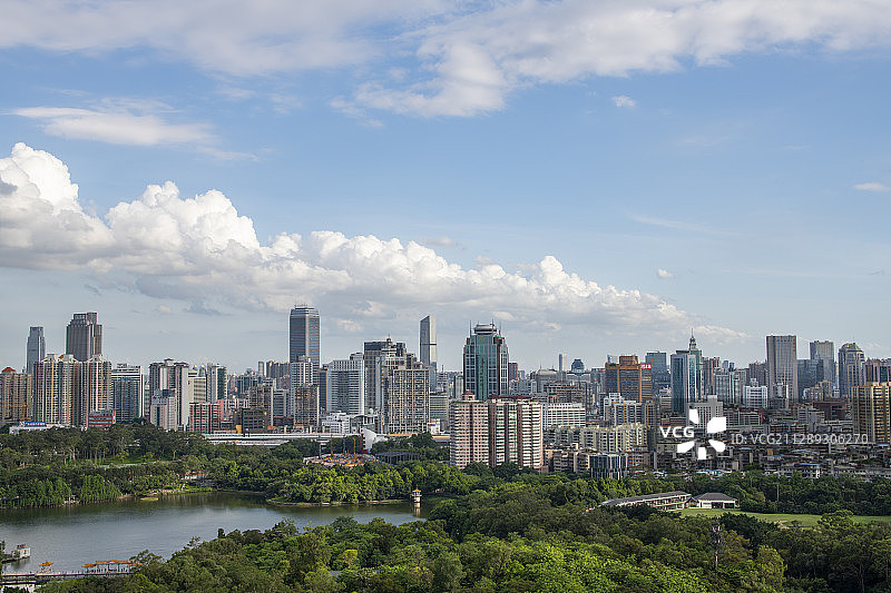 中国广州城市建筑天际线图片素材