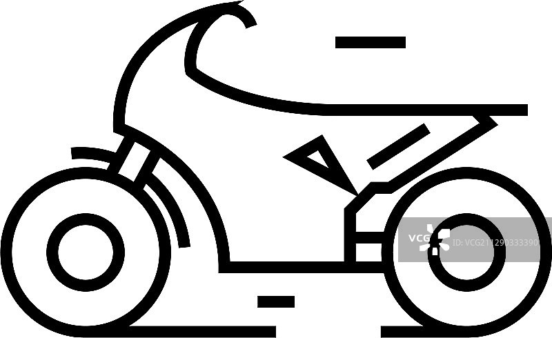 摩托车运动线图标概念标志轮廓图片素材