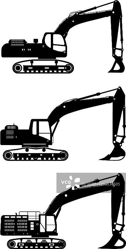 挖掘机，重型建筑机械图片素材
