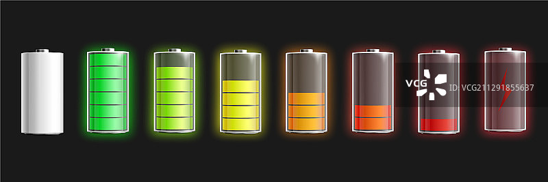 各种能量级电池或蓄电池组图片素材