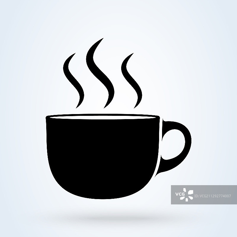 杯咖啡与烟雾图标自助餐厅标志咖啡馆图片素材