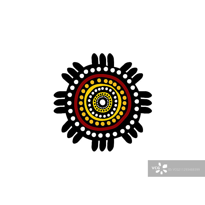 原住民艺术点画图标标志设计图片素材