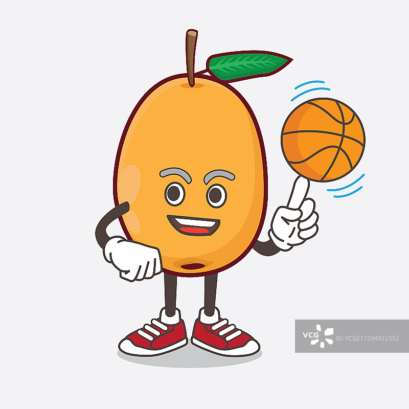 卡通人物枇杷用水果做吉祥物图片素材