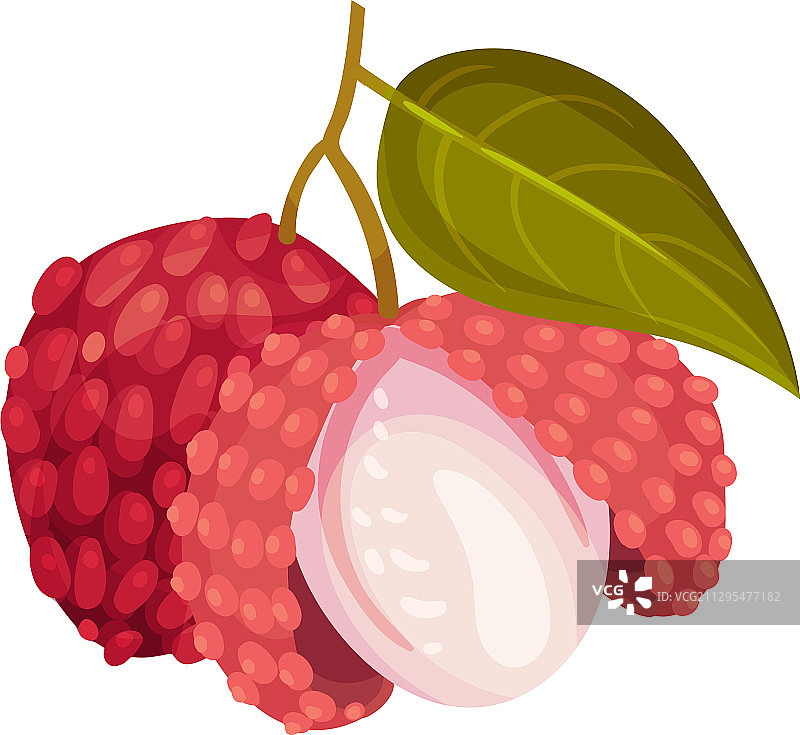 荔枝果实，外观粗糙，外皮红红的图片素材
