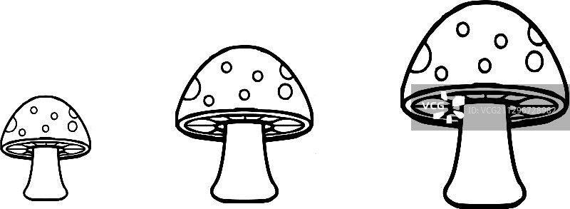 蘑菇图标孤立在背景上图片素材
