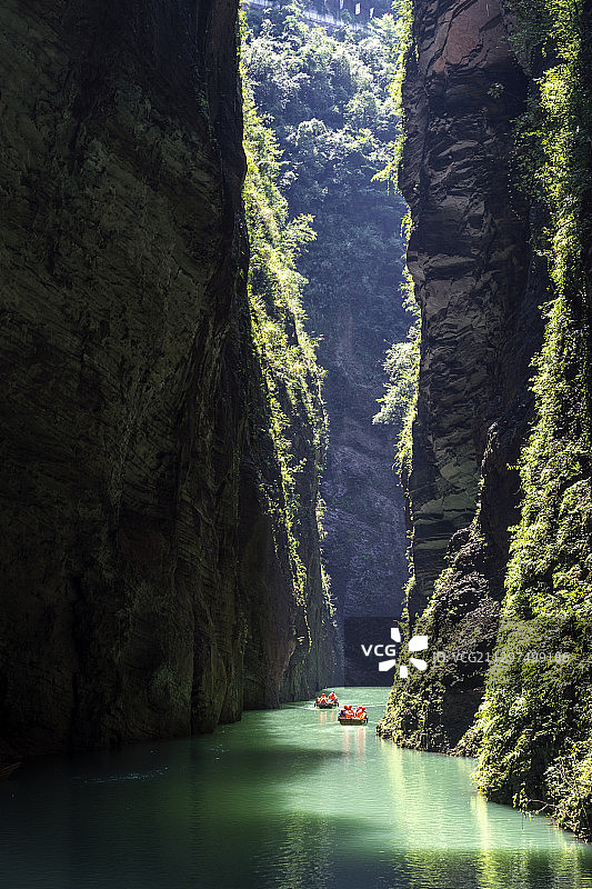湖北鹤峰：神奇的屏山峡谷风光图片素材