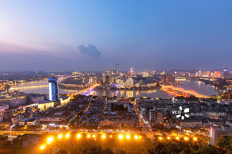 广西柳州城市夜景图片素材