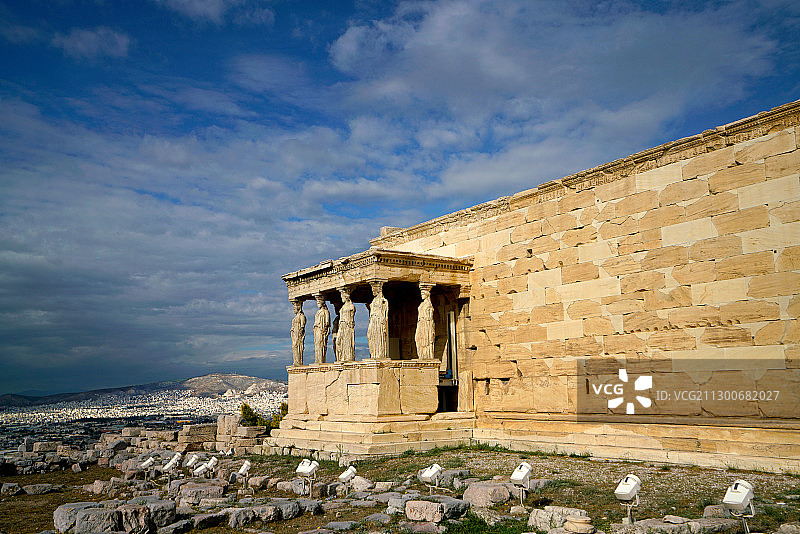 希腊雅典奥林匹斯神山上的圣殿图片素材