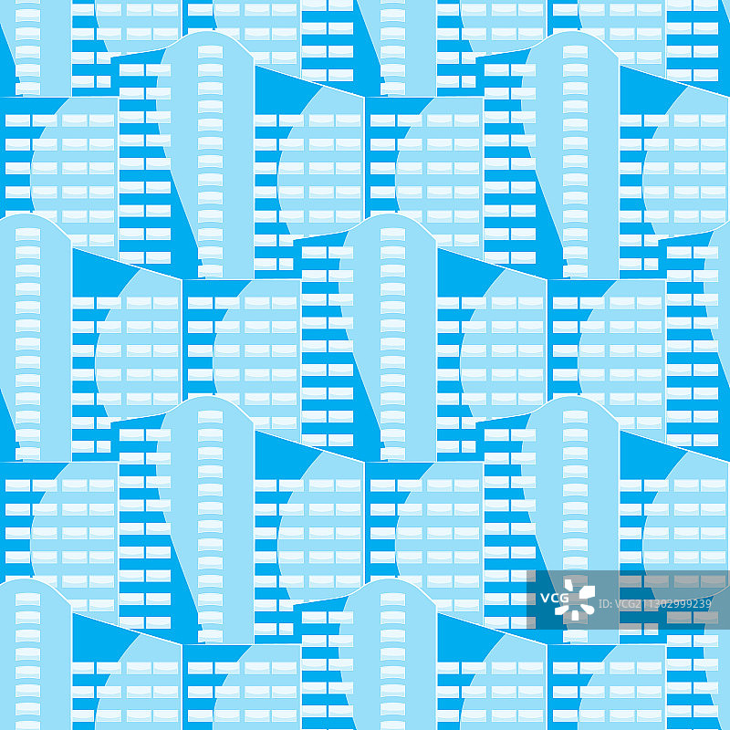 无缝抽象图案蓝色摩天大楼图片素材