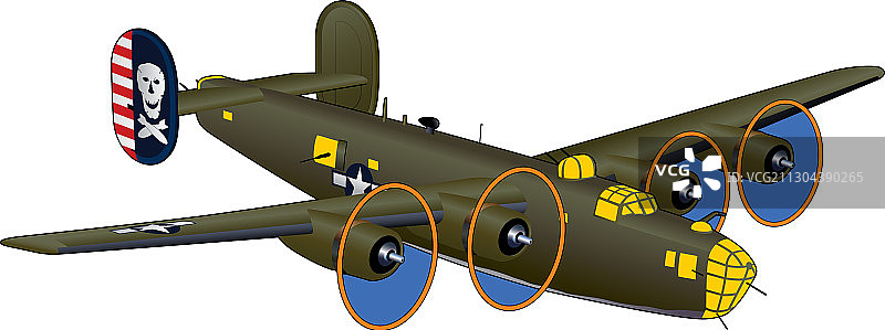 第二次世界大战中的美国轰炸机图片素材