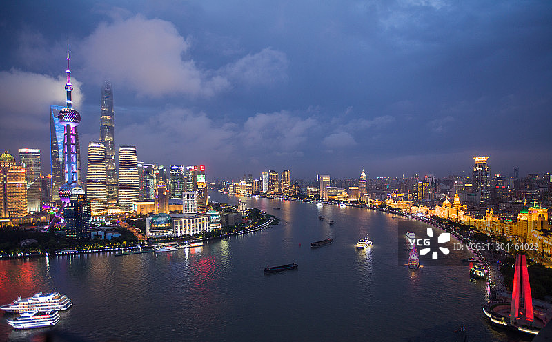 上海城市建筑风光夜景图片素材