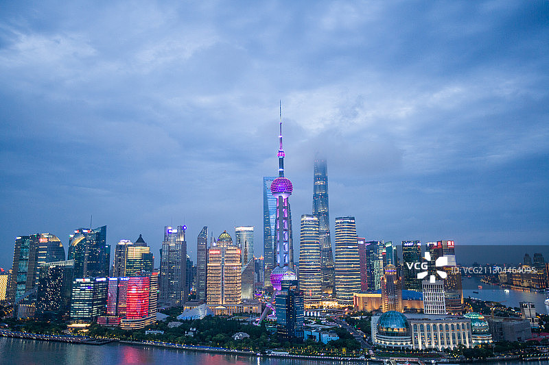 上海城市建筑风光夜景图片素材