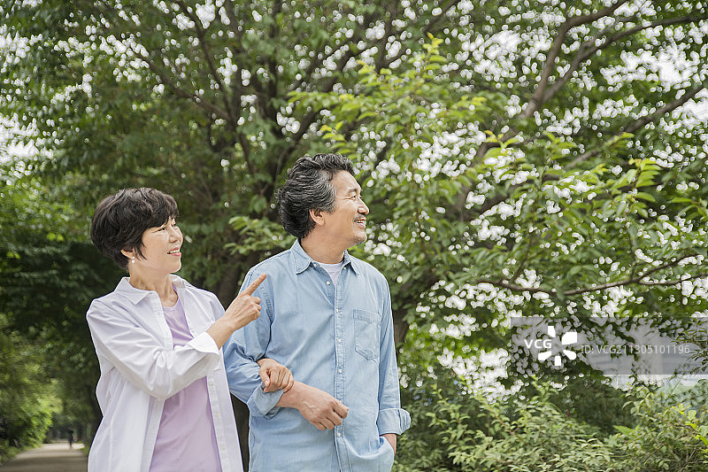 幸福人生活方式，亚洲老年夫妇212图片素材