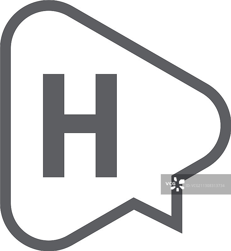 字母h标志图标平面设计理念图片素材