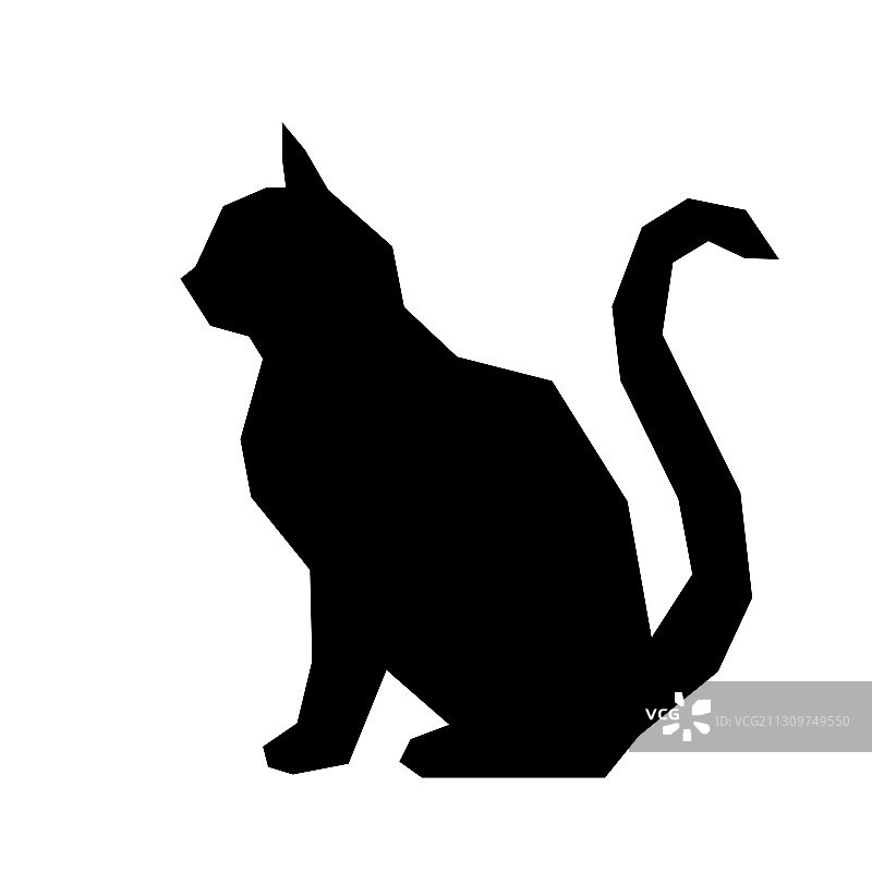黑色剪影猫暗野图片素材