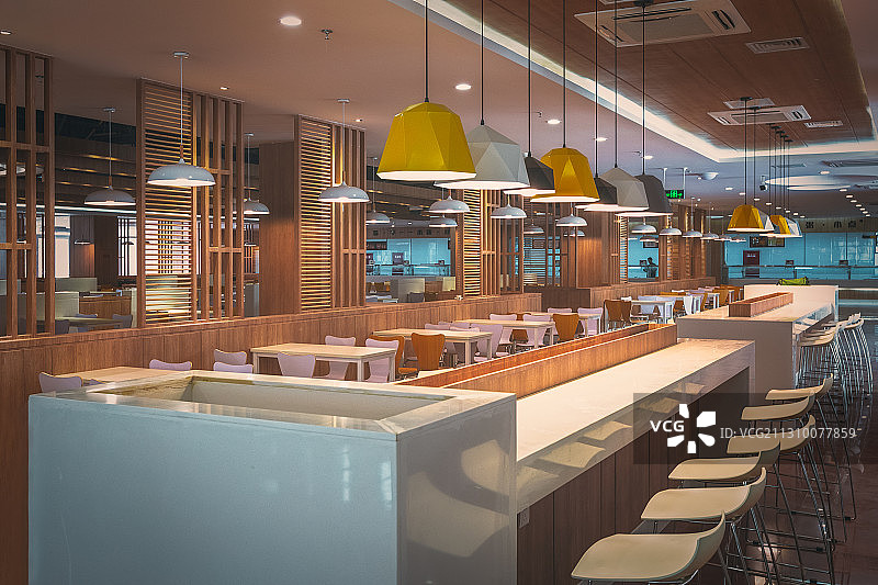 成都市武侯区市中心建筑局部食堂餐厅设计建筑结构风格全景图片素材